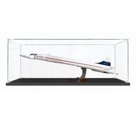 Caikbms Caja Modelo Acrílico Compatible con Modelo Bloque Construcción Avión Lego 10318 Concorde, Vitrina Transparente Prueba Polvo (Modelo No Incluido) B,2mm