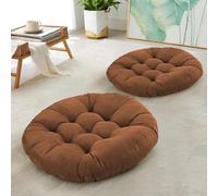 Caikbms Paquete 2 Cojines Suelo Gruesos, Cojines Pana Cuadrados Sólidos para Silla, Cojines Suelo Grandes Y Suaves para Yoga Meditación Sala Estar Balcón Oficina Y Exterior C,2