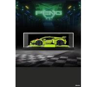 Caikbms Vitrina Acrílica Compatible con Grupo Mecánico Carreras Le-Go 42161. Caja Acrílico Transparente Prueba Polvo para Ensamblar, Ideal para Coleccionables (Modelo No Incluido). C,3mm