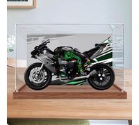 Caikbms Vitrina Acrílica Compatible con Motocicleta Le-Go 42170 H2R, Caja Acrílico Transparente con Cubierta Antipolvo (Sin Modelo) D,3mm