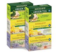 CAIKEZI Bigelow - Paquete variado de bolsas de té probiótico de 3 sabores, té verde con cafeína y té de hierbas sin cafeína, caja de 18 unidades, (paquete de 6), 108 bolsas de té en total