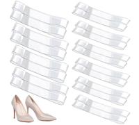 CAILI 10 pares de Cordones de Silicona Transparentes Antideslizantes para Zapatos,correas transparentes para zapatos de mujer para la celebración de zapatos sueltos que bailan tacones altos mulas
