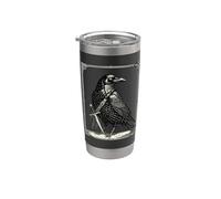 Caim estilo de esgrima de aves demoníacas Vaso térmico de acero inoxidable de doble pared