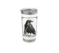 Caim estilo de esgrima de aves demoníacas Vaso térmico de acero inoxidable de doble pared