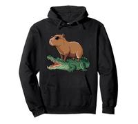 Caimán cabalgando Capibara Sudadera con Capucha