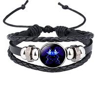Caimeytie Pulsera Trenzada para niños/Mujeres Constelación Ajustable Signos del zodíaco Serie Lucky Géminis