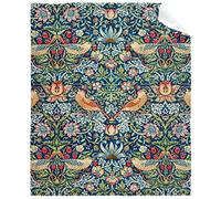 caimizogojocrz William Morris - Manta de Franela de Forro Polar con diseño de ladrón de Fresas, súper Suave, acogedora, Ligera, para sofá, Silla, Cama, sofá, Oficina, tamaño de niños, 40 x 50