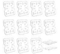 CAIONPLE 12 unidades de escurridor de plástico para recipientes de alimentos de tamaño 1/6, rejilla de plástico transparente, bandeja de de acrílico, organizador, estantería de almacenamiento