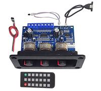 CAIONPLE 2 x 25 W + 50 W 2.1 Canal Bluetooth 5.0 Subwoofer Class D Audio Amplificador Tablero Set con DC Hembra + Cable USB + Mando a distancia
