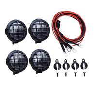CAIONPLE 4 LED luz con lámpara pantalla para 1/10 rc crawler accesoriosR RC Auto Parts C