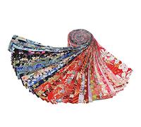 CAIONPLE 40 unidades de tela de algodón para colcha, tiras de costura DIY, suministros de retazos 6,5 x 50 cm