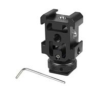 CAIONPLE Adaptador triple de zapata de flash, soporte de doble tornillo para cámara réflex digital para flash de micrófono de vídeo LED, B