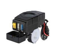 CAIONPLE C1FB 20-80 V Cargador USB para manillar de bicicleta eléctrica, 24 V, 36 V, 48 V, 60 V, adaptador de carga rápida QC3.0 (luz azul), duradero