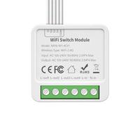 CAIONPLE Interruptor de 4 vías de encendido/apagado Graffiti Smart WiFi Smart 4 Vías ON/OFF Mini interruptor de caja empotrado
