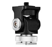 CAIONPLE Mini Hot Shoe Mount Monitor Micrófono Flash Soporte 1/4 Tornillo Cámara Soporte Trípode para Monitor Cámara Flash Accesorios