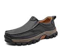 Caipcmall Mens Shoes, Caipcmall Mens Orthopedic Shoes Slip On, Slipon Casual Leather Comfortable Walking Loafer (Gray,47)