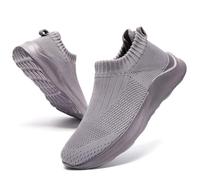 CAIQDM Zapatillas Slip On Running Deportivas Mujer Casual Sneakers Deporte Correr para Andar Tennis Mujer Comodos Enfermera Trabajo Transpirable Gris 41 EU