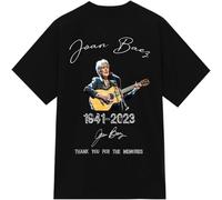 CAIQI Rare Joan Baez T Shirt 1941 2023 Thank You Black L