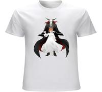 CAIQI The Ancient Magus Bride Mens T Shirt Printed Graphic Top White S