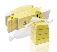CAIRIAC Cajas de regalo de abeja, suministros de envoltura de dulces de regalo, cajas de regalo de abeja con cinta, paquete de 50 cajas de regalo para cumpleaños, graduación, ceremonia de boda