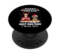 Cairn Terrier Christmas To The World Best Dog Mom Funny Xmas PopSockets PopGrip Adhesivo