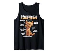 Cairn Terrier Dueño del Perro T Anatomía Terrier Paseo Camiseta sin Mangas