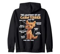 Cairn Terrier Dueño del Perro T Anatomía Terrier Paseo Sudadera con Capucha