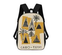 Cairo Egypt Pyramids Art Print Mochilas Impresas En 3D Para Niños 17inch Mochilas De Moda Informales Para El Día A Día, Bolsas De Viaje, Mochilas Informales Para Exteriores Para Niños Y Niñas