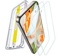 Caisemo Protector de pantalla 4 en 1 para Google Pixel 9 Pro XL de 6.8 pulgadas, paquete de 2 películas de vidrio templado HD con instalación automática de eliminación de polvo + 2 protectores de