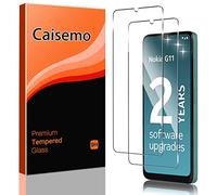 Caisemo Protector de pantalla de cristal templado para Nokia G11 y G21, dureza 9H, anti salpicaduras, tacto suave