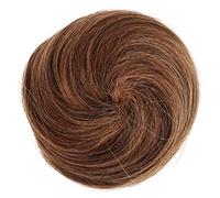 CAISHA 100% Cabello Real Moño Postizo Hepburn Moño Coletero Mezcla Marrón H311n