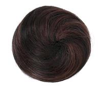 CAISHA 100% Cabello Real Moño Postizo Hepburn Moño Coletero Mezcla Marrón Oscuro H311l