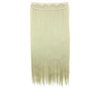 CAISHA 60cm Clip in Extensions Extensión De Cabello Postizo Liso Rubio Claro C55