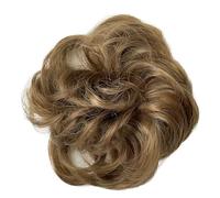 CAISHA Liga Para El Cabello Pedazo De Cabello Voluminoso Updo Postizo Sintético Marrón Claro HG5