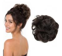 CAISHA Liga Para El Cabello Pedazo De Cabello Voluminoso Updo Postizo Sintético Marrón G6A