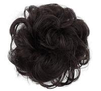 CAISHA Liga Para El Cabello Pedazo De Cabello Voluminoso Updo Postizo Sintético Marrón Oscuro G3A