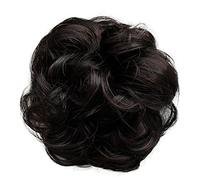 CAISHA Liga Para El Cabello Pedazo De Cabello Voluminoso Updo Postizo Sintético Mezcla Marrón Oscuro G33A