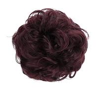 CAISHA Liga Para El Cabello Pedazo De Cabello Voluminoso Updo Postizo Sintético Vino Tinto G20A