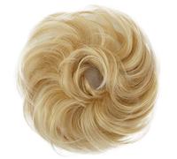 CAISHA Pedazo De Cabello Peinado De Bola Anillo De Goma Con Pelo Sintético Mezcla De Rubios G28B