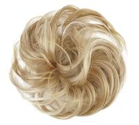 CAISHA Pedazo De Cabello Peinado De Bola Anillo De Goma Con Pelo Sintético Mezcla De Rubios G30B