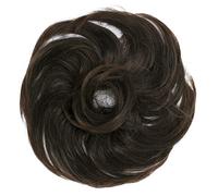 CAISHA Pedazo De Cabello Peinado De Bola Anillo De Goma Con Pelo Sintético Mezcla Marrón G15B