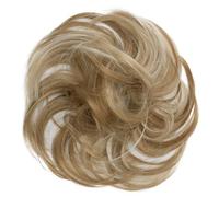 CAISHA Pedazo De Cabello Peinado De Bola Anillo De Goma Con Pelo Sintético Rubio Fresa Rubio Claro Mezcla G36B