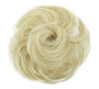 CAISHA Pedazo De Cabello Peinado De Bola Anillo De Goma Con Pelo Sintético Rubio Platino G18B