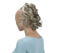 CAISHA Pedazo De Cabello Peinados Arrugados Voluminosos Rizos Desordenados Scrunchie Rubio Natural Con Reflejos G25L