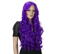 CAISHA Peluca De Pelo Extra Largo De 80cm Peluca De Fiesta De Cosplay Voluminosa Wig Púrpura CP22