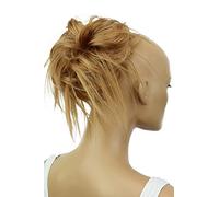 CAISHA Postizo Goma Para El Pelo Voluminosa Grande Desordenada Fibra Sintética Resistente Al Calor Rubio Miel G12F