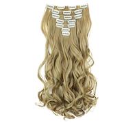 CAISHA XXL Juego De 8 Extensiones De Clip Extender El Cabello Sintético Ondulado Pelo Largo Rubio CES6-1