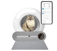 Caixa De Areia para Gatos Automatico 65 L + 9 L De Gran Capacidad, Control De App, Desodorante IóNico Arenero Gato Autolimpiante, Caja Arena Autolimpiable para Varios Gatos