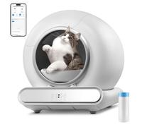 Caixa de Areia para Gatos Automatico, 65l+9l Arenero Gato Grande XXL con Detector De Infrarrojos y Sensores de Peso, Desodorización Electrolítica, Silenciosa Arenero Cerrado para Gatos