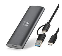 Caixa Externa M.2 Ewent EW7061 USB-C 3.2 Gen2 NVMe/SATA Cinza Screwless